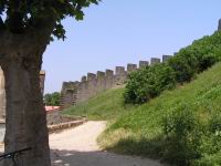 Carcassonne - 08 - Mur qui descent a la Barbacanne de l'Aude
